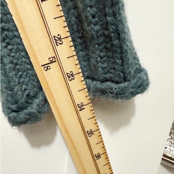 H&M Oversized Boxy Chunky Knit Sweater Dark Turquoise Size XL - Picture 12 of 12